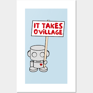 O'BOT Toy Robot (It Takes O'village) Posters and Art